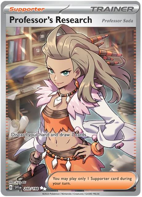 Professor's Research - Professor Sada Full Art Scarlet & Violet Base Set Pokemon Card Single