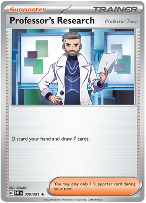 Professor's Research (Professor Turo) Paldean Fates Pokemon Card Single 088/091