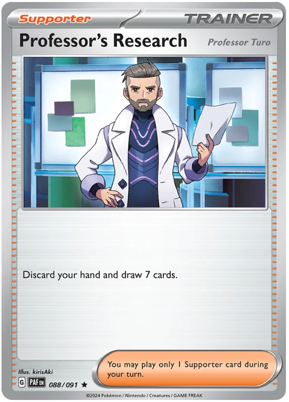 Professor's Research (Professor Turo) Paldean Fates Pokemon Card Single 088/091