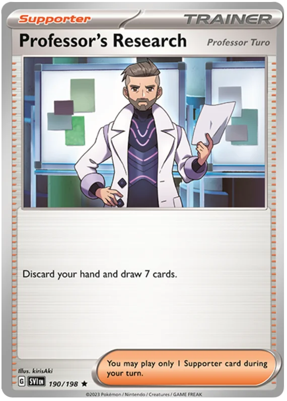 Professor's Research - Professor Turo Scarlet & Violet Base Set Pokemon Card Single