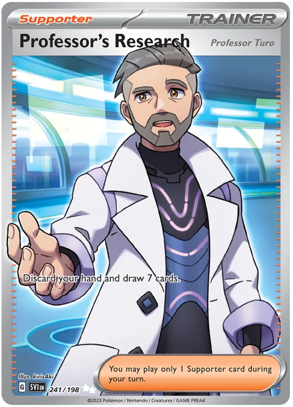 Professor's Research - Professor Turo Full Art Scarlet & Violet Base Set Pokemon Card Single