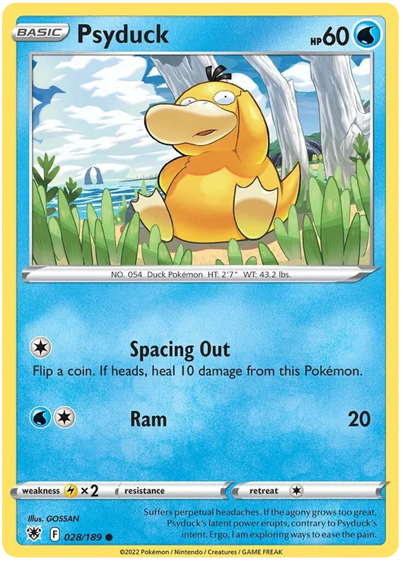 Psyduck Astral Radiance Pokemon Card Singles 028/189