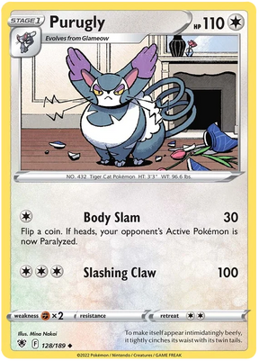 Purugly Astral Radiance Pokemon Card Singles 128/189