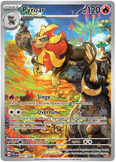 Pyroar Illustration Rare Paldea Evolved Single Pokemon Card