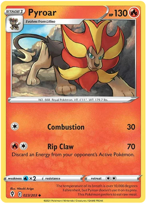 Pyroar 023/203 - Pokemon TCG Evolving Skies card