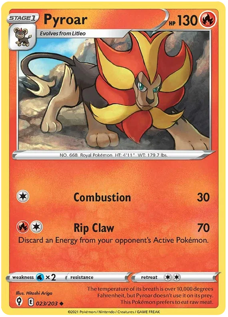 Pyroar 023/203 - Pokemon TCG Evolving Skies card