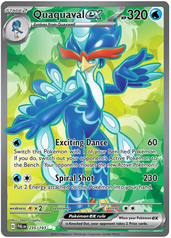 Quaquaval ex Full Art Paldea Evolved Single Pokemon Card