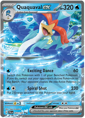 Quaquaval ex Paldea Evolved Single Pokemon Card