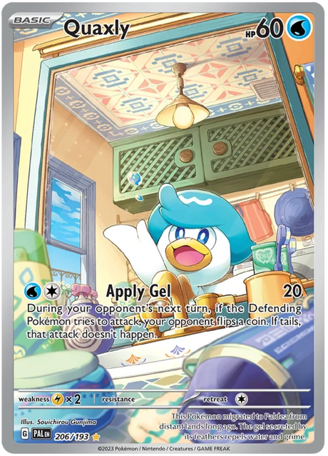 Quaxly Illustration Rare Paldea Evolved Single Pokemon Card