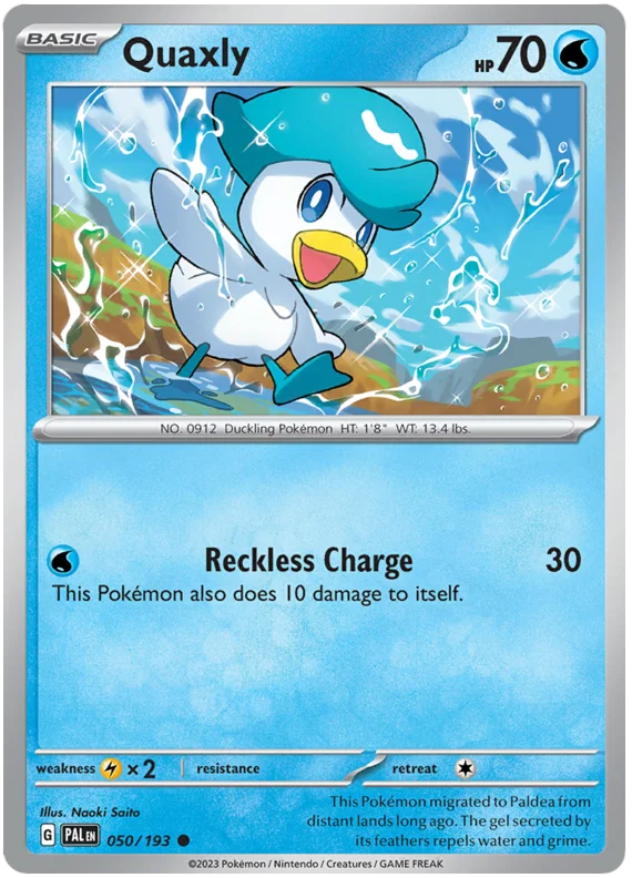 Quaxly 050 Paldea Evolved Single Pokemon Card