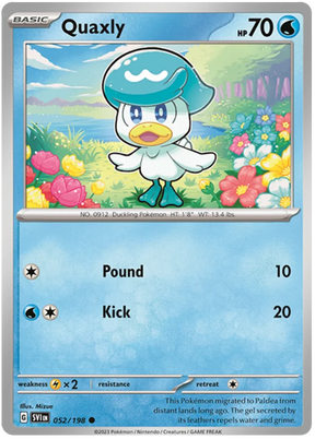 Quaxly Scarlet & Violet Base Set Pokemon Card Single