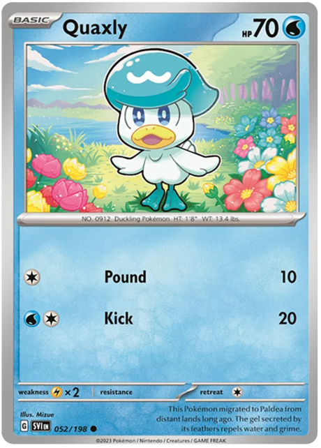 Quaxly Scarlet & Violet Base Set Pokemon Card Single