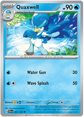Quaxwell Paldea Evolved Single Pokemon Card