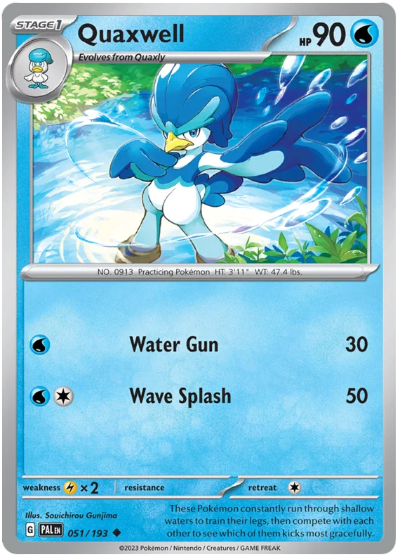 Quaxwell Paldea Evolved Single Pokemon Card