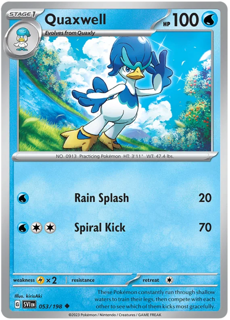 Quaxwell Scarlet & Violet Base Set Pokemon Card Single