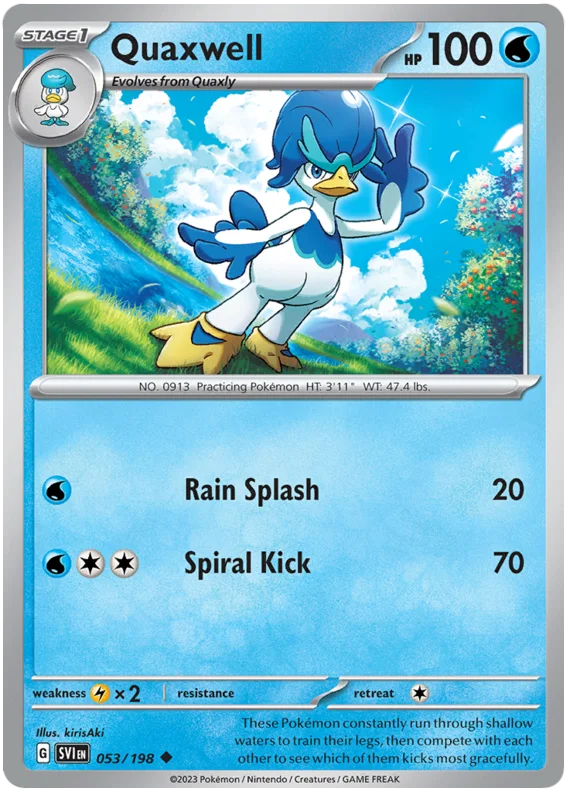 Quaxwell Scarlet & Violet Base Set Pokemon Card Single