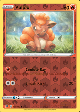 Vulpix 024/192, Rebel Clash, Reverse Holo finish, representative matte composite