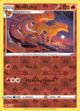 Ninetales 025/192, Rebel Clash, Reverse Holo finish, representative matte composite