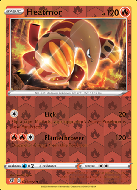 Heatmor 034/192, Rebel Clash, Reverse Holo finish, representative matte composite