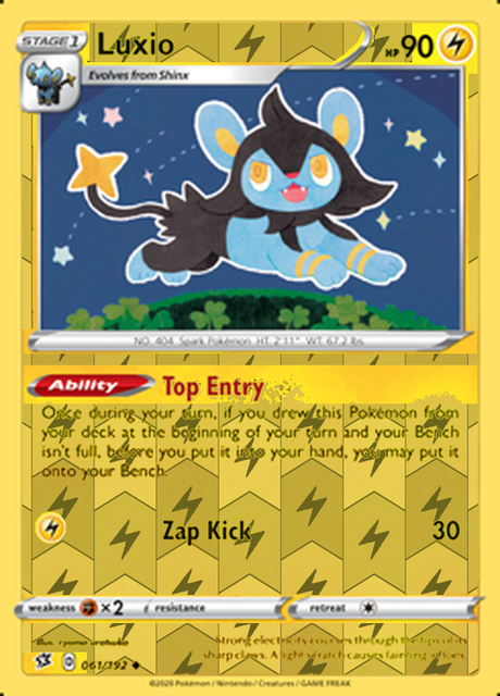 Luxio 061/192, Rebel Clash, Reverse Holo finish, representative matte composite