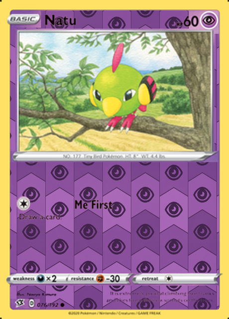 Natu 076/192, Rebel Clash, Reverse Holo finish, representative matte composite