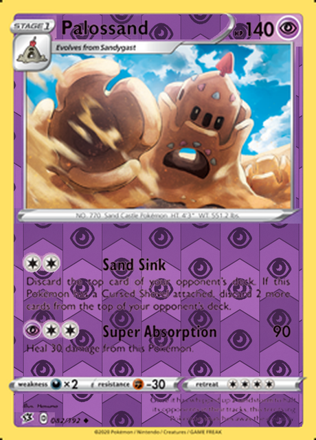 Palossand 082/192, Rebel Clash, Reverse Holo finish, representative matte composite