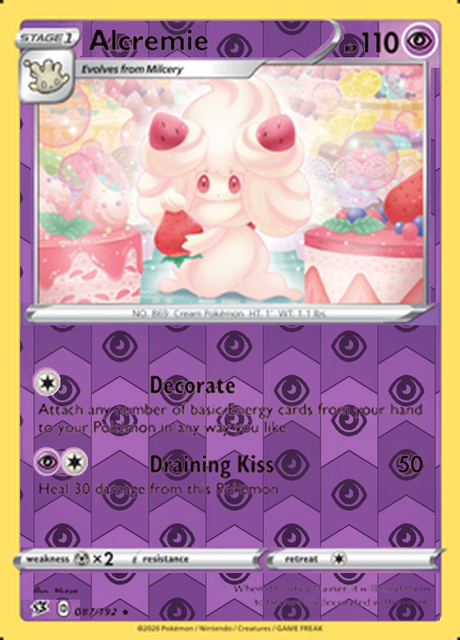 Alcremie 087/192, Rebel Clash, Reverse Holo finish, representative matte composite
