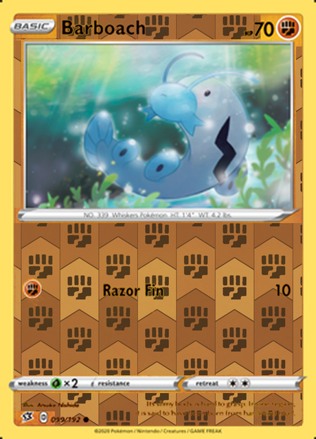 Barboach 099/192, Rebel Clash, Reverse Holo finish, representative matte composite