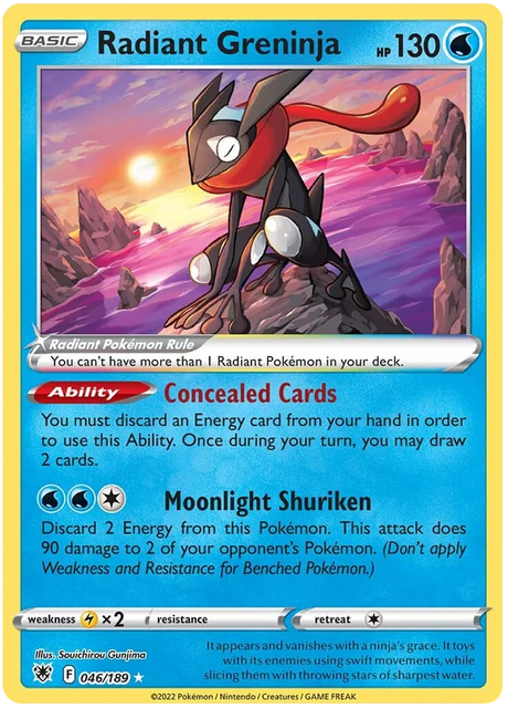 Radiant Greninja Astral Radiance Pokemon Card Singles 046/189
