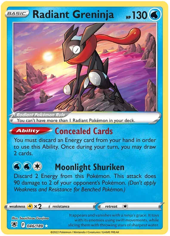 Radiant Greninja Astral Radiance Pokemon Card Singles 046/189