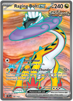 Raging Bolt ex Temporal Forces Pokemon Single 196/162