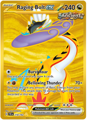 Raging Bolt ex Temporal Forces Pokemon Single 208/162