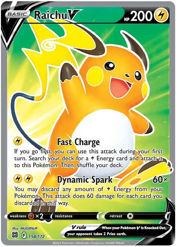 Raichu V Brilliant Stars Pokemon Card Singles 158/172