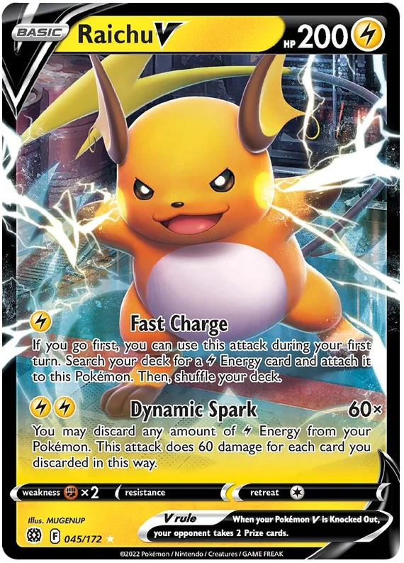 Raichu V Brilliant Stars Pokemon Card Singles 045/172