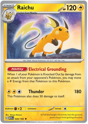 Raichu 151 Single Pokemon Card