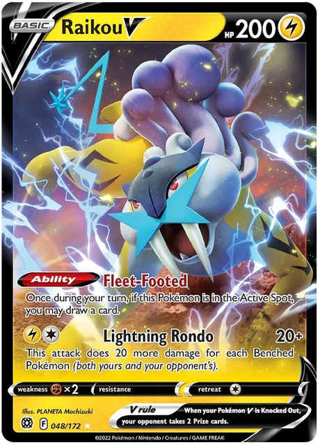 Raikou V Brilliant Stars Pokemon Card Singles 048/172