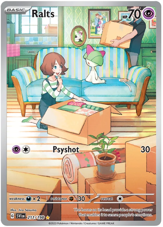 Ralts Illustration Rare Scarlet & Violet Base Set Pokemon Card Single