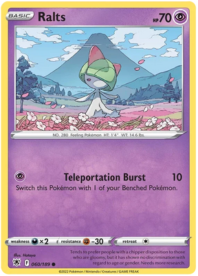 Ralts Astral Radiance Pokemon Card Singles 060/189