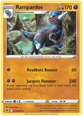 Rampardos Astral Radiance Pokemon Card Singles 077/189