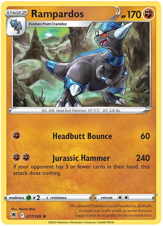 Rampardos Astral Radiance Pokemon Card Singles 077/189