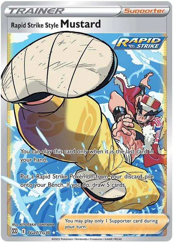 Rapid Strike Style Mustard Brilliant Stars Trainer Gallery Pokemon Card Singles TG27/TG30