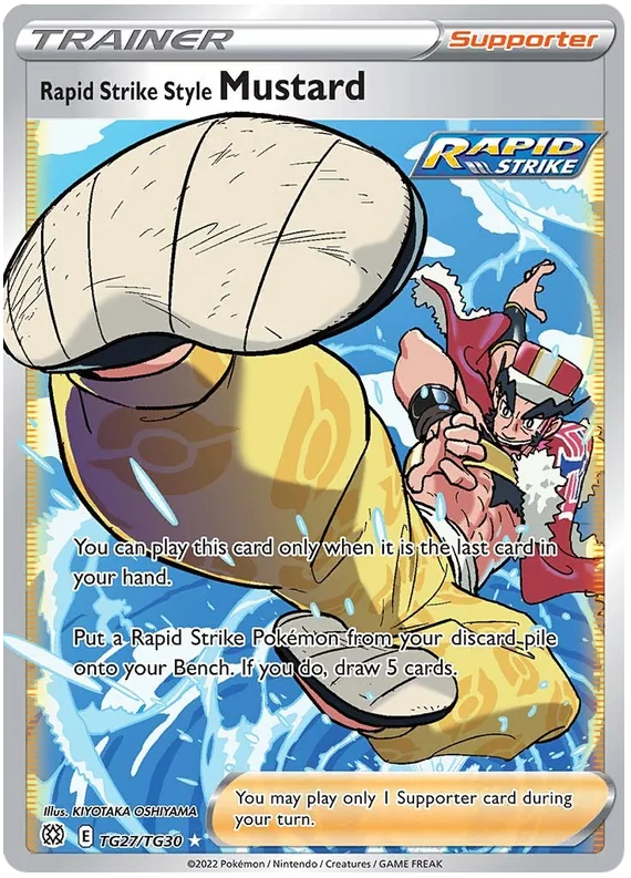Rapid Strike Style Mustard Brilliant Stars Trainer Gallery Pokemon Card Singles TG27/TG30 – Favorite Hobby