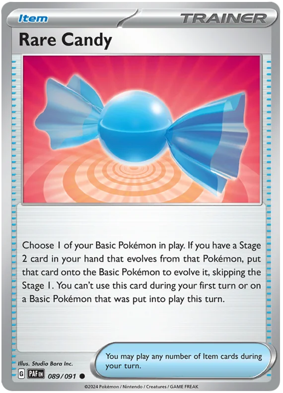 Rare Candy Paldean Fates Pokemon Card Single 089/091