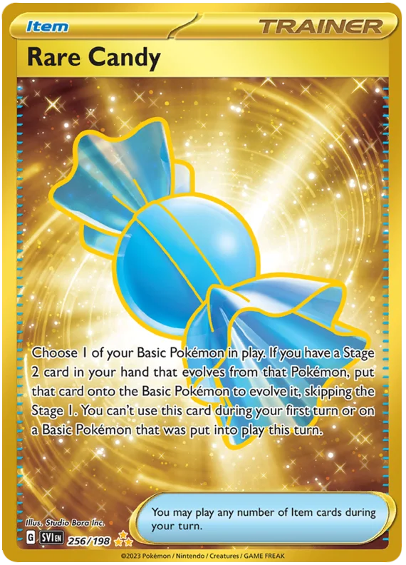 Rare Candy Gold Scarlet & Violet Base Set Pokemon Card Single