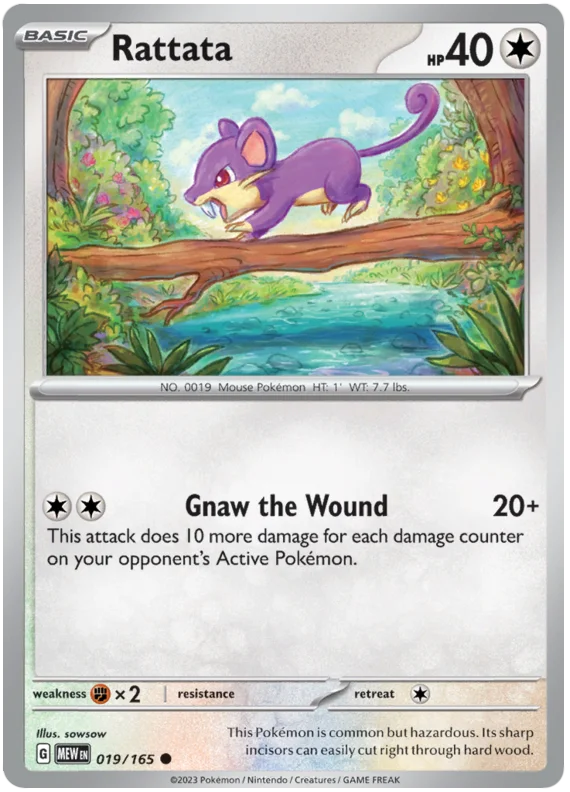 Rattata 151 Single Pokemon Card