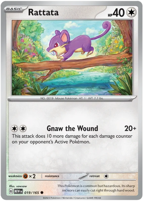 Rattata 151 Single Pokemon Card