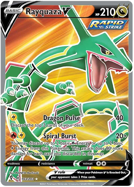Rayquaza V (Full Art) 193/203 - Pokemon TCG Evolving Skies card