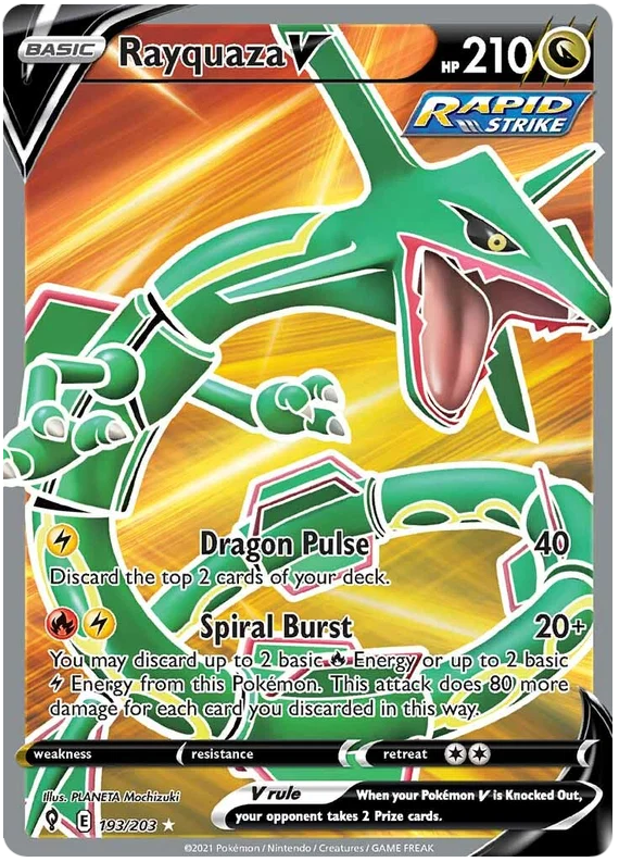 Rayquaza V (Full Art) 193/203 - Pokemon TCG Evolving Skies card