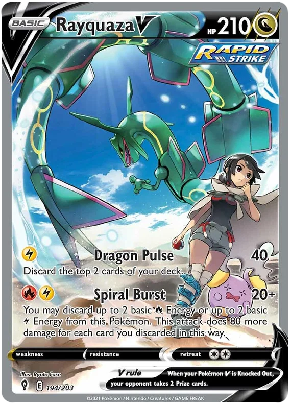 Rayquaza V (Alternate Full Art) 194/203 - Pokemon TCG Evolving Skies card