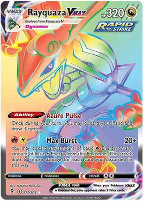 Rayquaza VMAX (Secret) 217/203 - Pokemon TCG Evolving Skies card